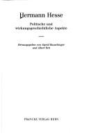 Cover of: Hermann Hesse, politische und wirkungsgeschichtliche Aspekte