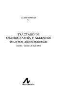 Cover of: Tractado de orthographía y accentos en las tres lenguas principales