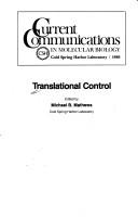 Cover of: Translational control