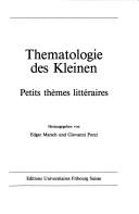 Cover of: Thematologie des Kleinen =: Petits thèmes littéraires