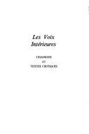 Cover of: Les voix intérieures by Robert Desnos