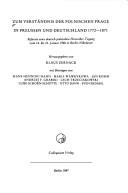 Cover of: Zum Verständnis der polnischen Frage in Preussen und Deutschland, 1772-1871: Referate einer deutsch-polnischen Historiker-Tagung vom 14. bis 16. Januar 1986 in Berlin-Nikolassee