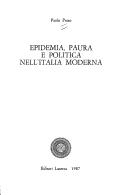 Cover of: Epidemia, paura e politica nell'Italia moderna