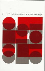 Cover of: i--six nonlectures (The Charles Eliot Norton Lectures) by E. E. Cummings
