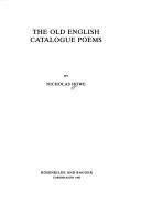 Cover of: The old English catalogue poems by Nicholas Howe