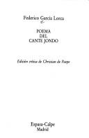 Poema del cante jondo by Federico García Lorca