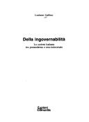 Cover of: Della ingovernabilità: la società italiana tra premoderno e neo-industriale
