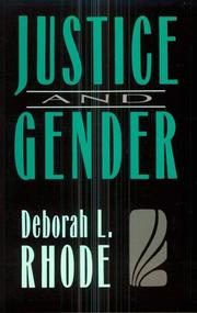 Cover of: Justice and Gender: Sex Discrimination and the Law