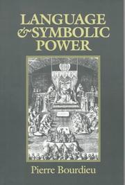 Cover of: Language and Symbolic Power by Bourdieu