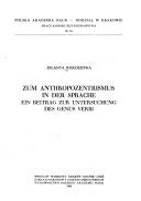 Zum Anthropozentrismus in der Sprache by Jolanta Rokoszowa