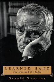 Cover of: Learned Hand by Gerald Gunther, Gerald Gunther