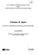 Cover of: Champs de signes by Louis Porcher