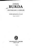 Cover of: Przymrozki i odwilże by Andrzej Burda