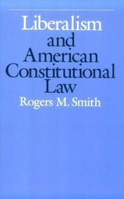 Cover of: Liberalism and American Constitutional Law