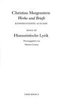 Cover of: Werke und Briefe: Stuttgarter Ausgabe, kommentierte Ausgabe