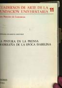 Cover of: La pintura de la época isabelina en la prensa madrileña