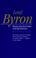 Cover of: Lord Byron