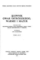 Cover of: Słownik gwar Ostródzkiego, Warmii i Mazur