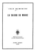 Cover of: La saison du monde by Jean Mambrino