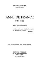 Cover of: Anne de France, 1461-1522