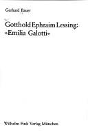 Cover of: Gotthold Ephraim Lessing, "Emilia Galotti"