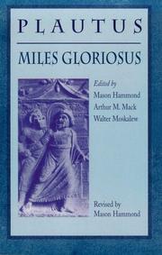 Cover of: Miles gloriosus by Titus Maccius Plautus