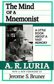 Cover of: The Mind of a Mnemonist by Alexander Luria, Jerome S. Bruner