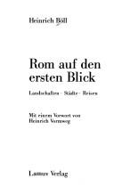 Cover of: Rom auf den ersten Blick: Landschaften, Städte, Reisen