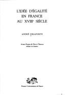 Cover of: L' idée d'égalité en France au XVIIIe siècle