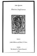 Cover of: Roscius Anglicanus