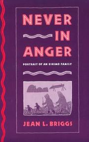 Cover of: Never in Anger | Jean L. Briggs