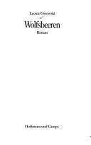 Cover of: Wolfsbeeren: Roman