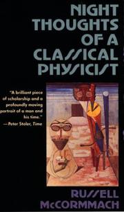 Cover of: Night Thoughts of a Classical Physicist by Russell McCormmach
