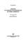 Cover of: Peuples et sociétés traditionelles du Nord-Cameroun