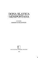 Cover of: Dona Slavica Aenipontana: in honorem Herbert Schelesniker
