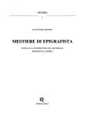 Cover of: Mestiere di epigrafista by Ivan Di Stefano Manzella