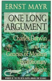 Cover of: One Long Argument by Ernst Mayr