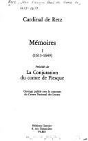 Cover of: Mémoires ; précédés de, La conjuration du comte de Fiesque