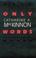 Cover of: Only words