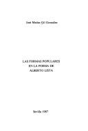 Las formas populares en la poesía de Alberto Lista by José Matías Gil González