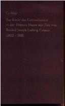 Cover of: Das Recht des Gottesdienstes in der Diözese Mainz zur Zeit von Bischof Joseph Ludwig Colmar (1802-1818)