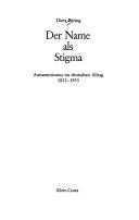 Cover of: Der Name als Stigma by Dietz Bering