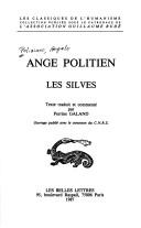 Cover of: Les silves by Poliziano