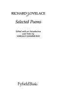 Cover of: Selected poems by Richard Lovelace