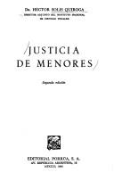 Cover of: Justicia de menores