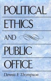 Cover of: Political Ethics and Public Office