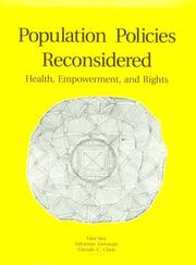 Cover of: Population policies reconsidered: health, empowerment, and rights
