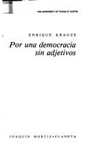 Cover of: Por una democracia sin adjetivos