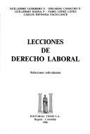 Cover of: Lecciones de derecho laboral: relaciones individuales