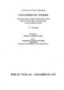 Cover of: Gesammelte Werke: eine Sammlung der wichtigsten Schriften Oskar Reschers teilweise mit Ergänzungen und Verbesserungen aus dem schriftlichen Nachlass